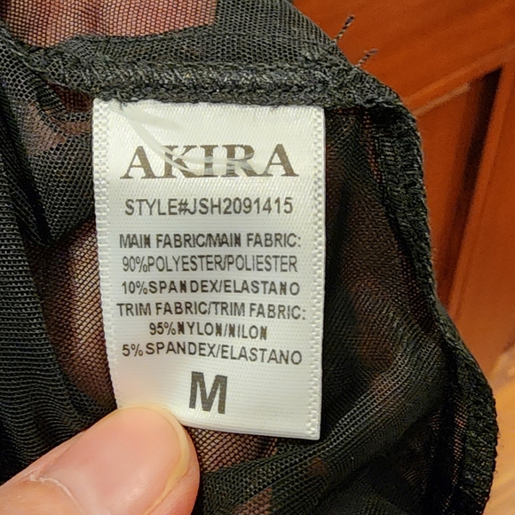 NWT Akira VALENTINA DIMENSIONAL MIDI DRESS IN BLACK, Black, Sz. M - Picture 10 of 14